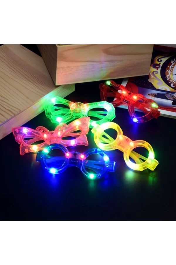 Nessiworld  Led Işıklı Karışık 6 Model Yanar Söner Parti Gözlüğü 12 Adet