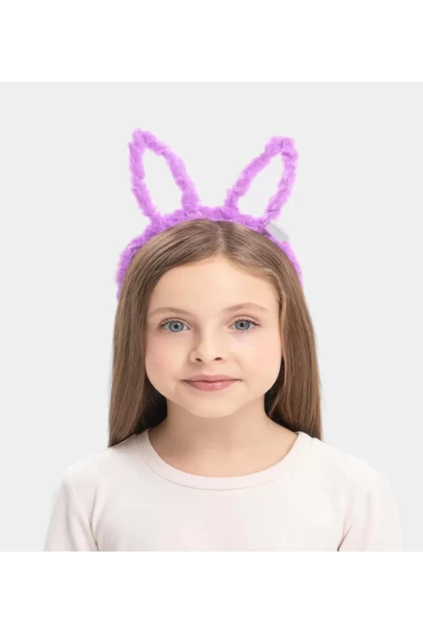 Nessiworld  Led Işıklı Peluş Pofuduk Tavşan Kulak Tavşan Taç Lila 17X23 cm