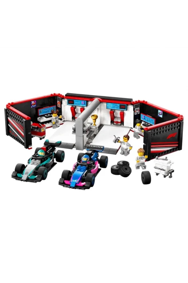 Nessiworld  LEGO City F1 Garajı ve Mercedes-AMG ve Alpine Arabaları 60444