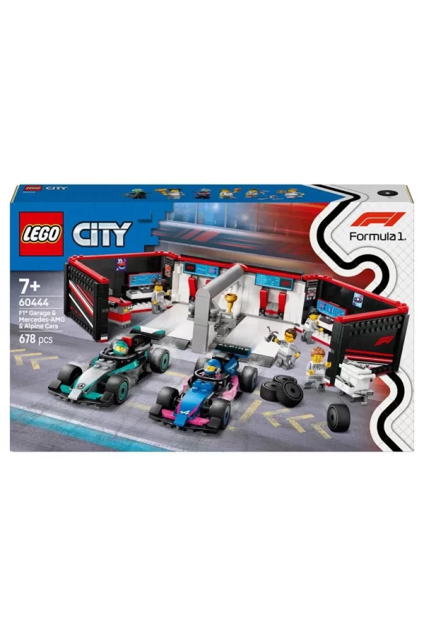 Nessiworld  LEGO City F1 Garajı ve Mercedes-AMG ve Alpine Arabaları 60444