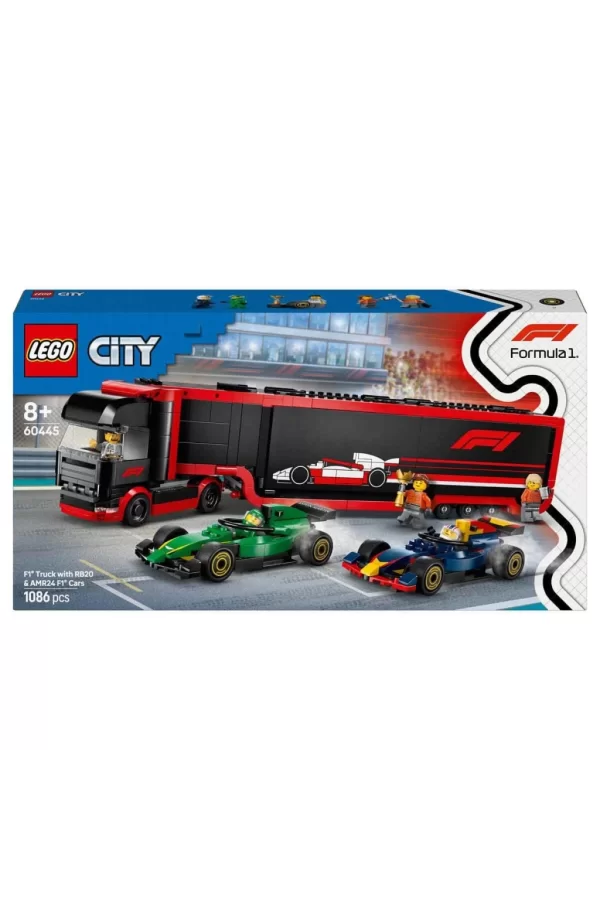 Nessiworld  LEGO City RB20 ve AMR24 F1 Arabalı F1 Kamyonu 60445