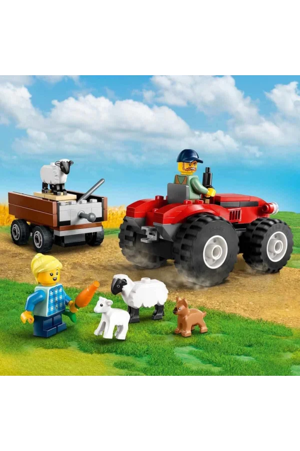 Nessiworld  LEGO City Römorklu Kırmızı Çiftlik Traktörü ve Koyun 60461