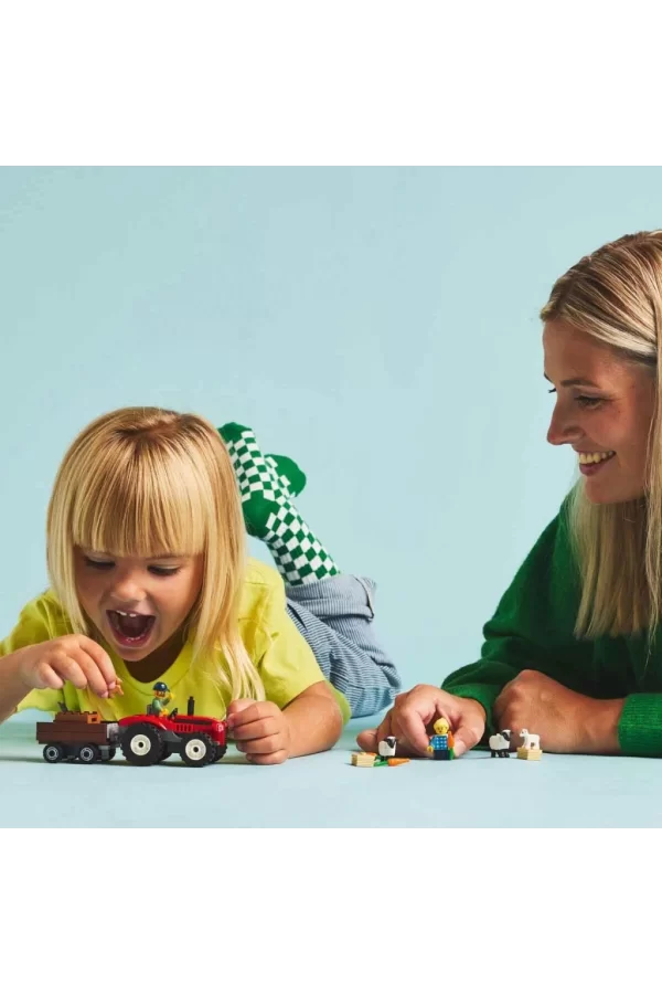 Nessiworld  LEGO City Römorklu Kırmızı Çiftlik Traktörü ve Koyun 60461