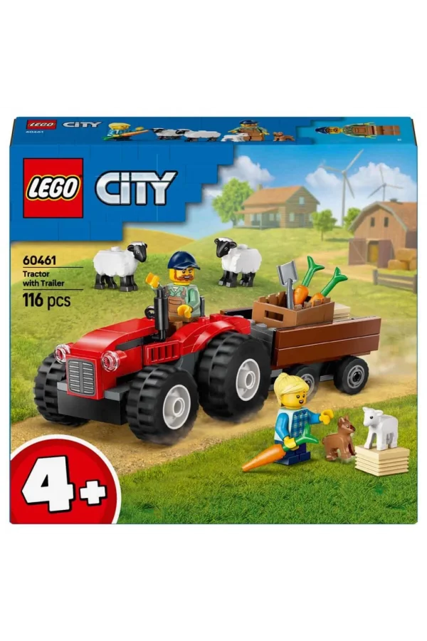 Nessiworld  LEGO City Römorklu Kırmızı Çiftlik Traktörü ve Koyun 60461
