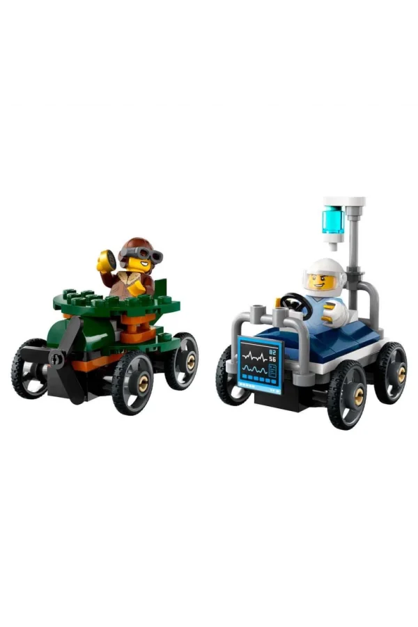 Nessiworld  LEGO City Uçak, Hastane Yatağına Karşı Yarış Arabası Paketi 60459