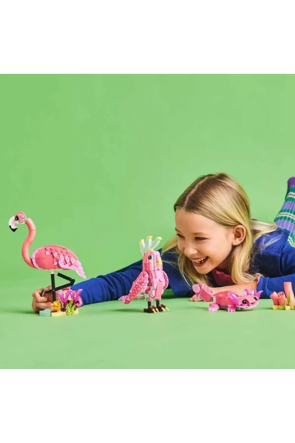 Nessiworld LEGO Creator 3’ü 1 Arada Vahşi Hayvanlar: Pembe Flamingo