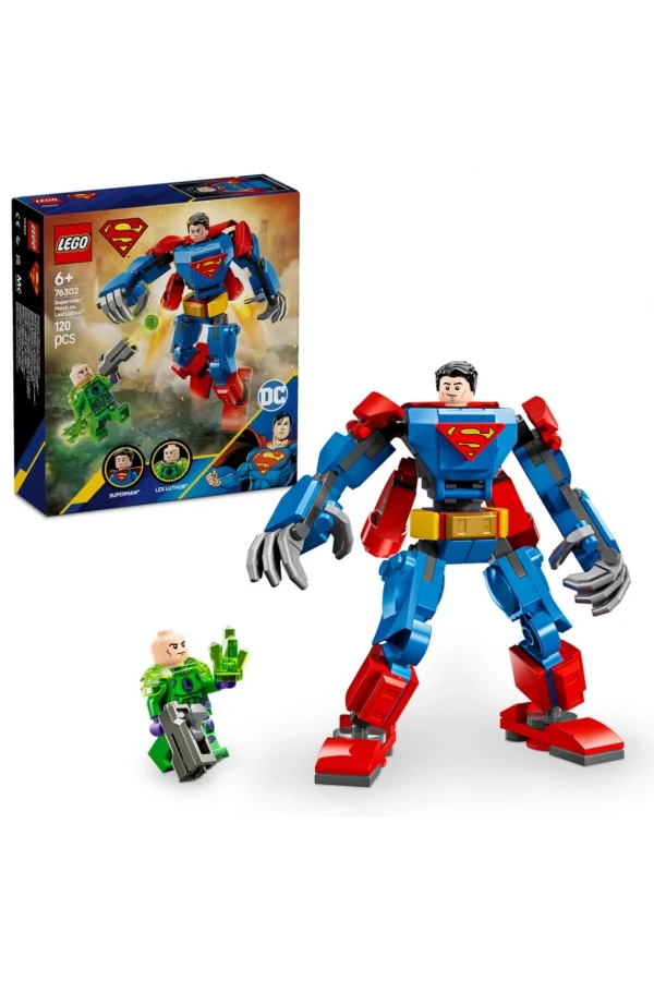 Nessiworld  LEGO DC Superman Robotu, Lex Luthor’a Karşı Süper Kahraman Oyuncak Figürü 76302