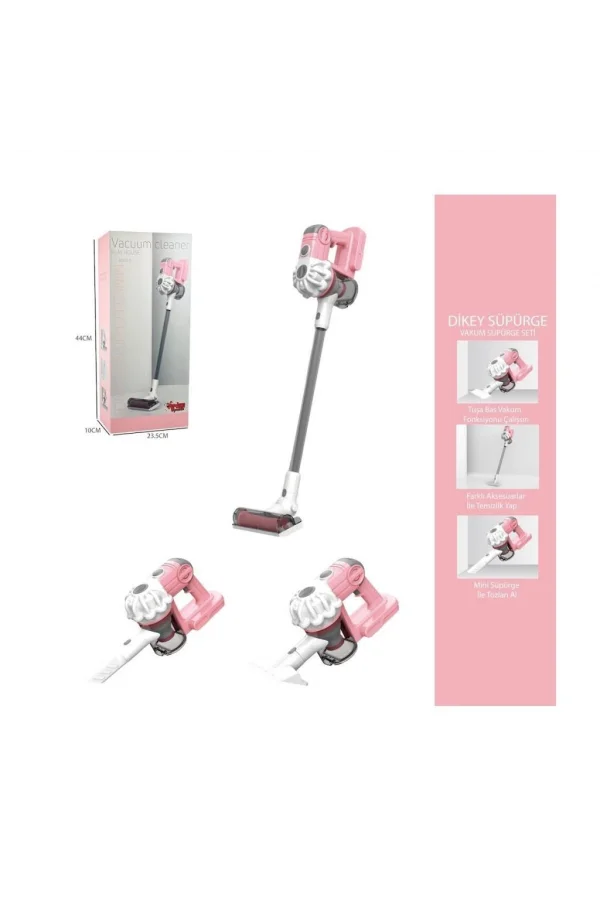 Nessiworld LS8807C - Vardem Dikey Elektrik Süpürgesi Pembe 3 in1  Kapalı Kutu