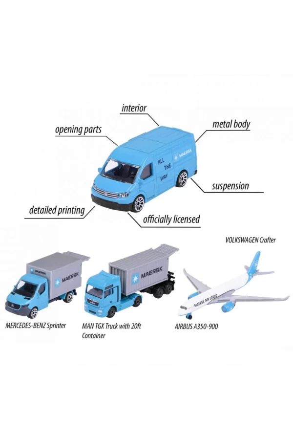 Nessiworld  Majorette Maersk Temalı Lojistik 4lü Koleksiyon Paketi