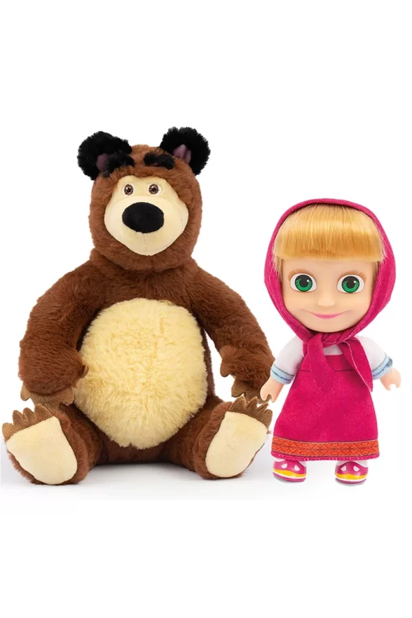 Nessiworld   Masha ile Koca Ayı 20 Cm Peluş 12 Cm Bebek MHA21000