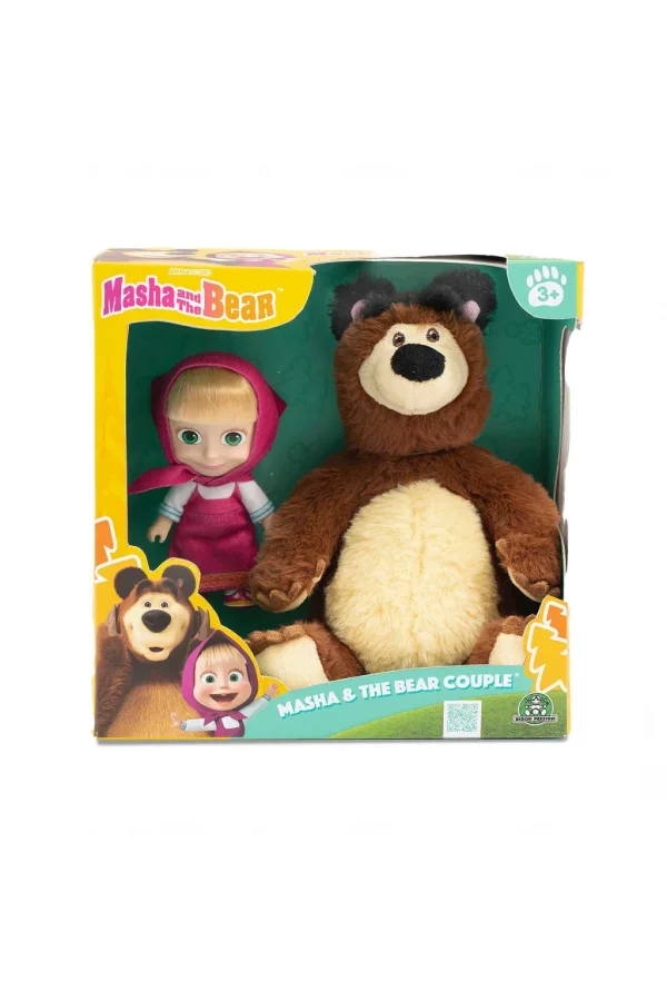 Nessiworld   Masha ile Koca Ayı 20 Cm Peluş 12 Cm Bebek MHA21000