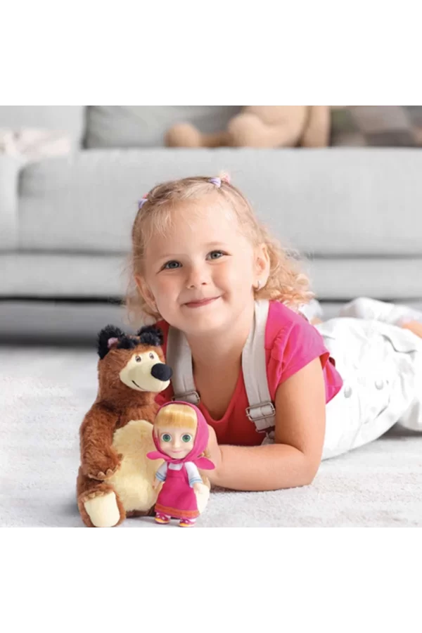 Nessiworld   Masha ile Koca Ayı 20 Cm Peluş 12 Cm Bebek MHA21000