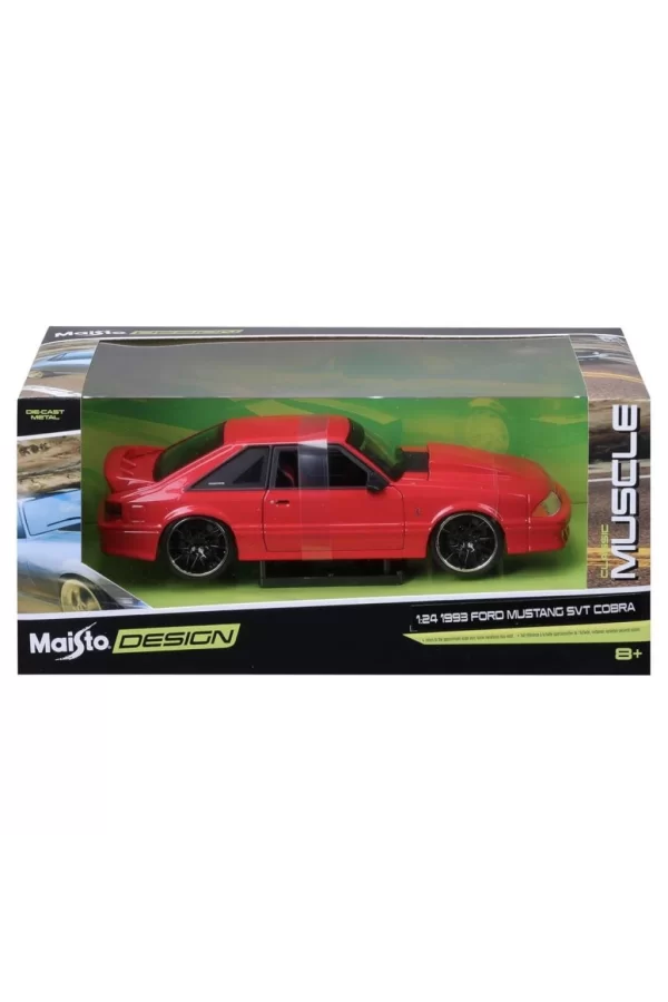 Nessiworld  MAY 32549 1:24 1993 Ford Mustang SVT Cobra Model Araba -Necotoys