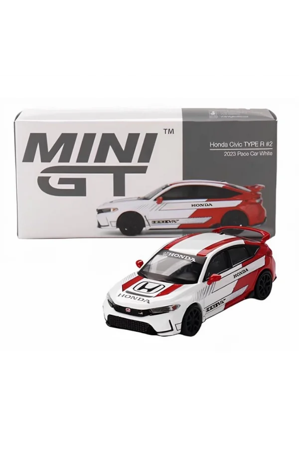 Nessiworld  Mini Gt 1/64 Honda Civic Type R #2 2023 Pace Car White