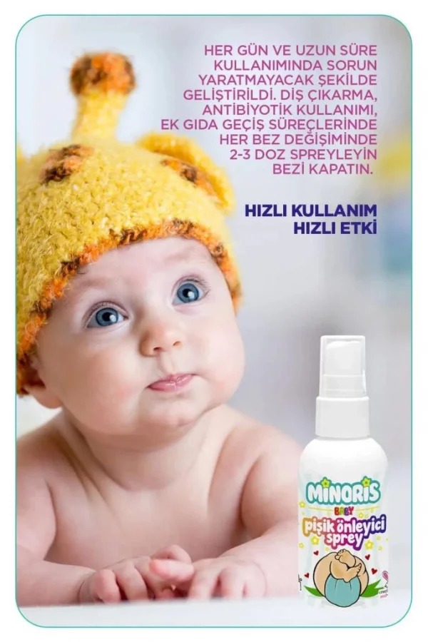 Nessiworld  Minoris Baby Organik Pişik Önleyici Sprey 100ml