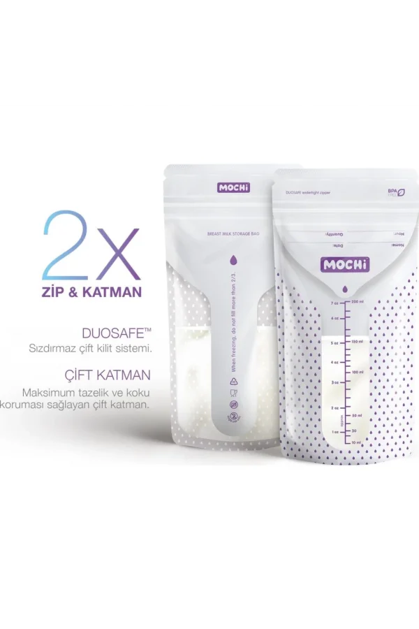 Nessiworld  Mochi Anne Sütü Saklama Poşeti 25 Adet 200ml