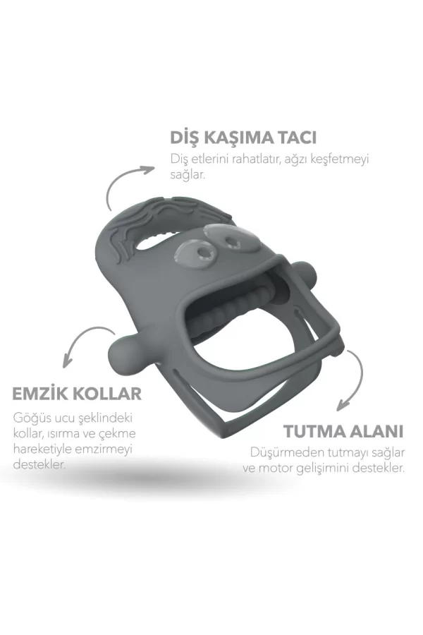 Nessiworld  Mochi Diş Kaşıyıcı Gri