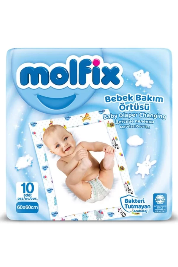 Nessiworld  Molfix Bebek Bakım Örtüsü 60x60 10 Adet