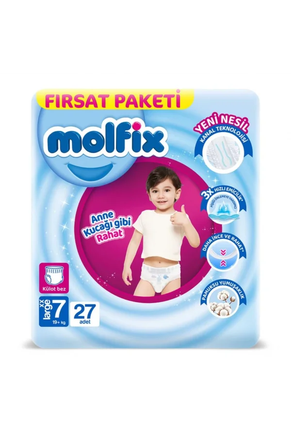 Nessiworld  Molfix Külot Bez Fırsat Paketi 7 Beden 19+ Kg 27 Adet