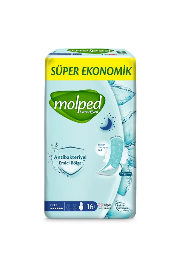Nessiworld  Molped Ekstra Hijyen Gece Ped Süper Eko 16 Adet