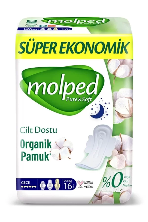 Nessiworld  Molped Pure&Soft Gece Ped Süper Eko 16 Adet