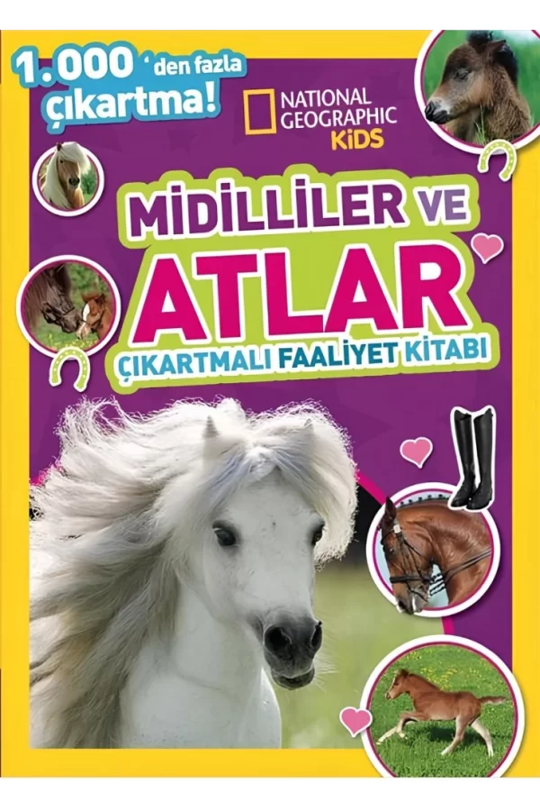 Nessiworld  National Geographic Kids Midilliler ve Atlar Çıkartmalı Faaliyet Kitabı