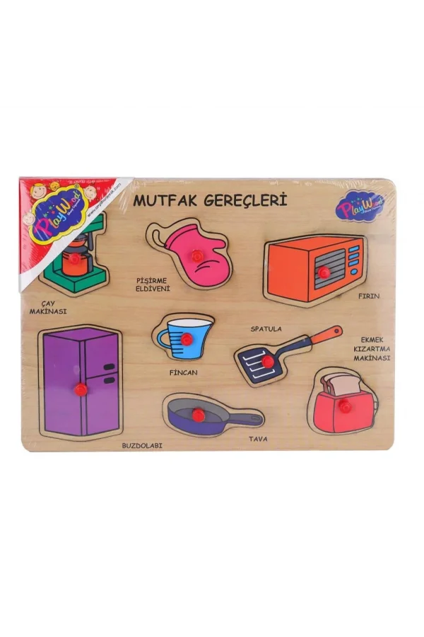 Nessiworld  ONY-168-169 Ahşap Tutmalı Mutfak Gereçleri -Onyıl Oyuncak
