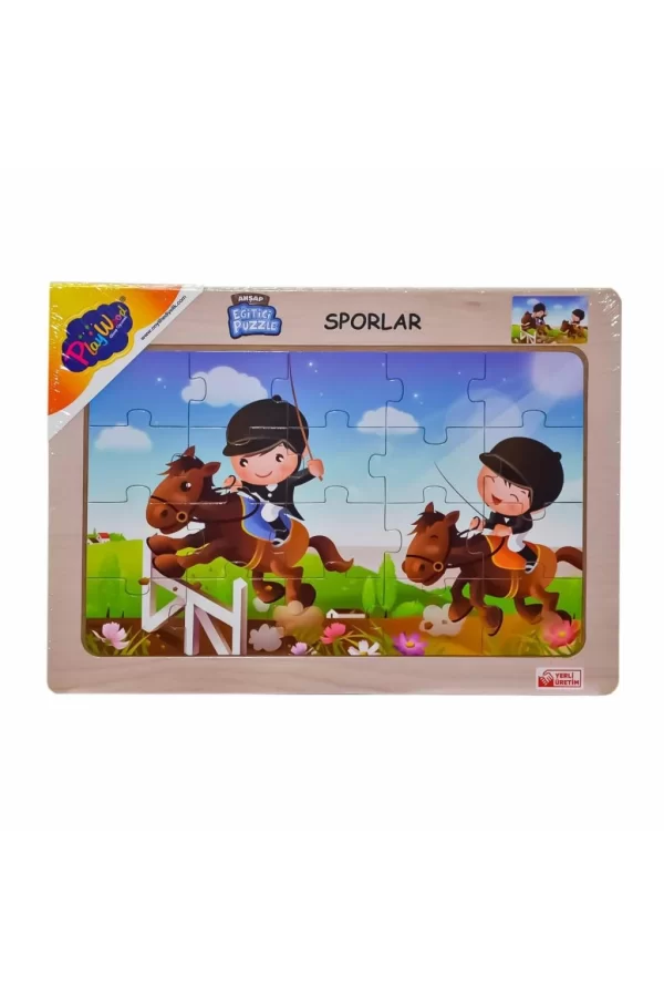 Nessiworld ONY-85-86-87-88 Ahşap Eğitici Puzzle Sporlar -Onyıl