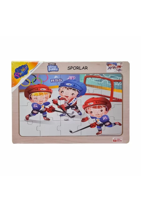 Nessiworld ONY-85-86-87-88 Ahşap Eğitici Puzzle Sporlar -Onyıl