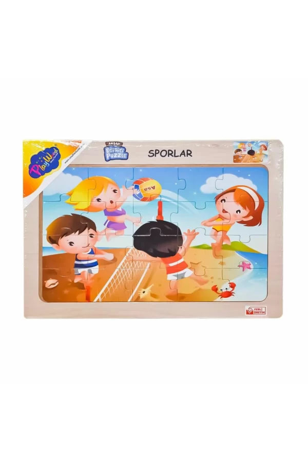 Nessiworld ONY-85-86-87-88 Ahşap Eğitici Puzzle Sporlar -Onyıl