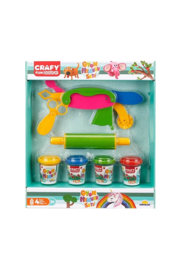 Nessiworld  Oyun Hamuru Şekillendirme Seti 200 gr 6 Parça Pembe Merdane