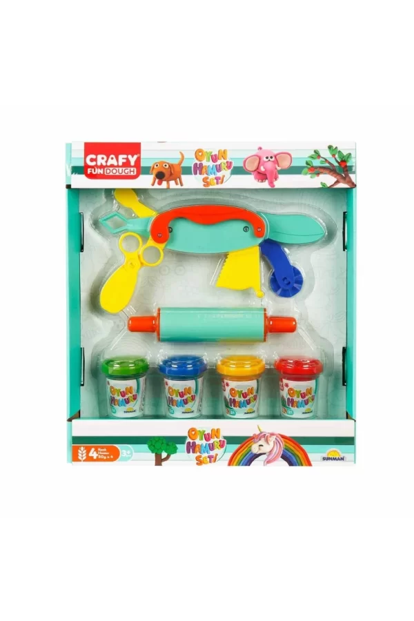 Nessiworld  Oyun Hamuru Şekillendirme Seti 200 gr 6 Parça Pembe Merdane