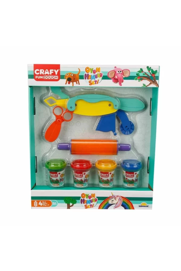 Nessiworld  Oyun Hamuru Şekillendirme Seti 200 gr 6 Parça Pembe Merdane