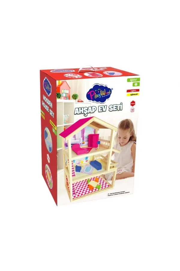 Nessiworld  Oyuncak Ahşap Ev Seti