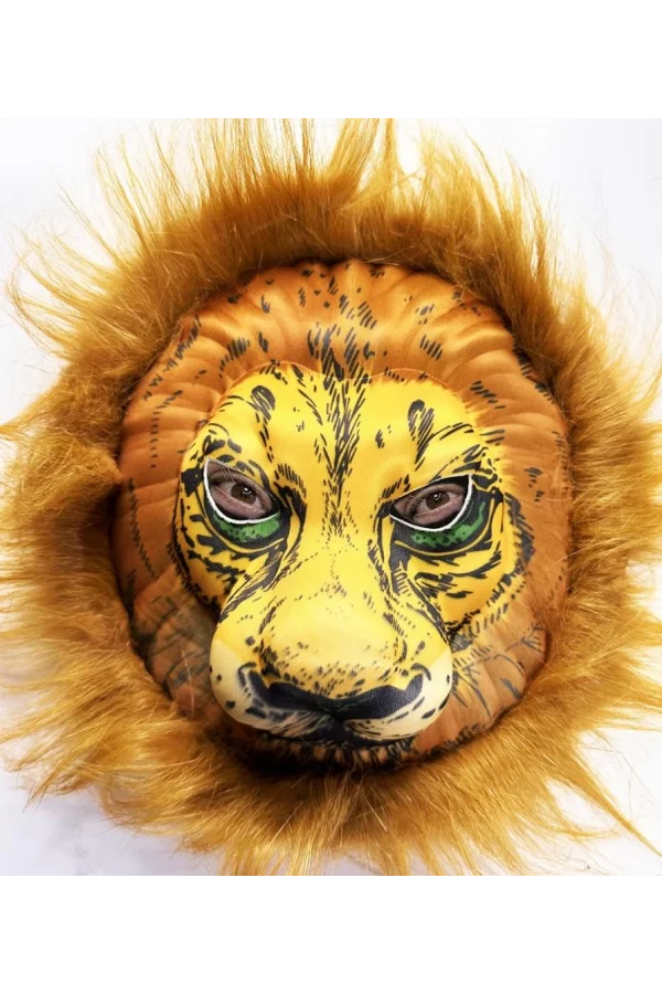 Nessiworld  Peluş Aslan Maskesi Kahverengi Yeleli Mega Peluş 33 No