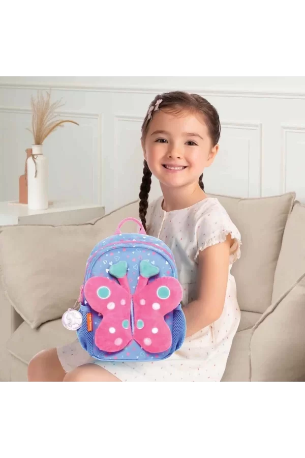 Nessiworld Peluş Kelebekli Mor Anaokulu Çantası