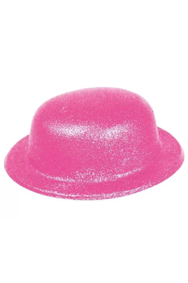 Nessiworld  Pembe Renk Simli Melon Yuvarlak Parti Şapkası 24x26 cm