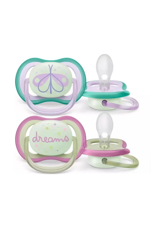 Nessiworld  Philips Avent Ultra Air Gece Emzik 0-6 Ay Kız