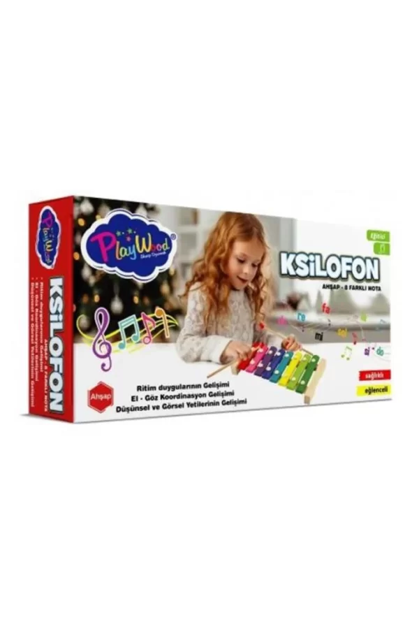 Nessiworld  PlayWood Ahşap 8 Farklı Notalı Ksilofon 405
