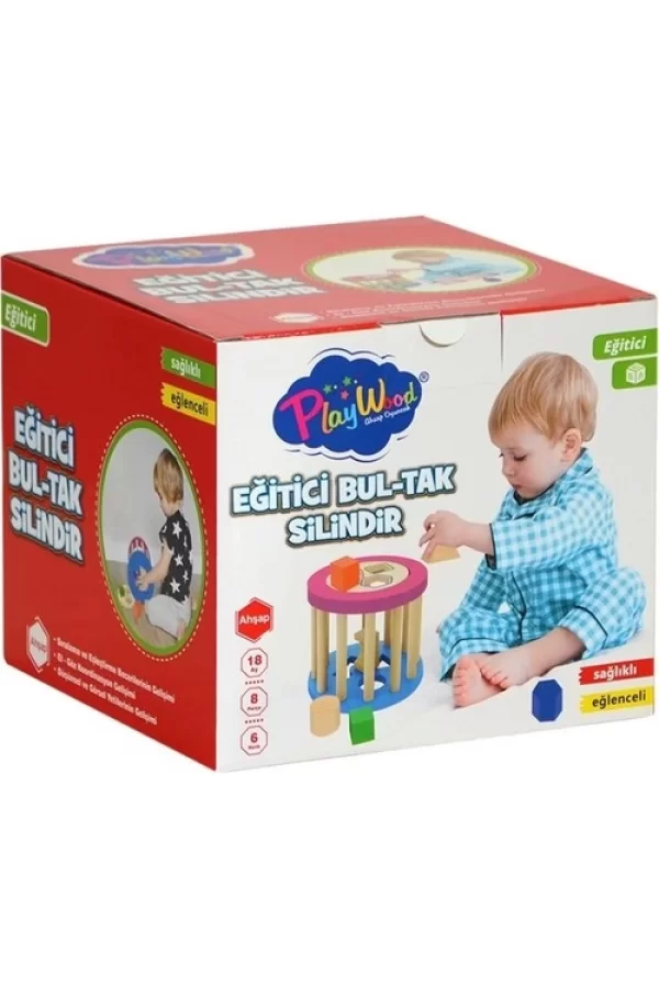 Nessiworld  PlayWood Ahşap Eğitici Silindir Bultak 374