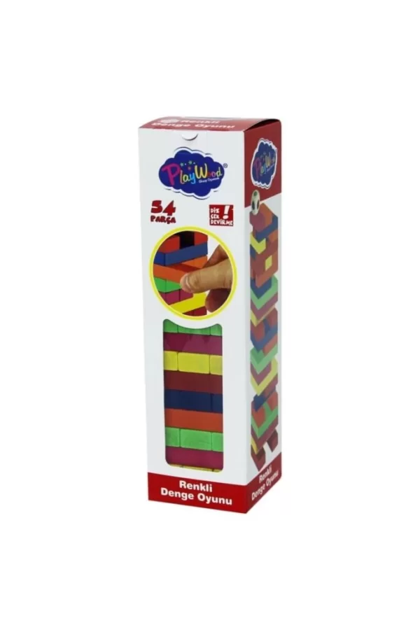 Nessiworld  PlayWood Ahşap Kutulu Denge Oyunu Renkli 310