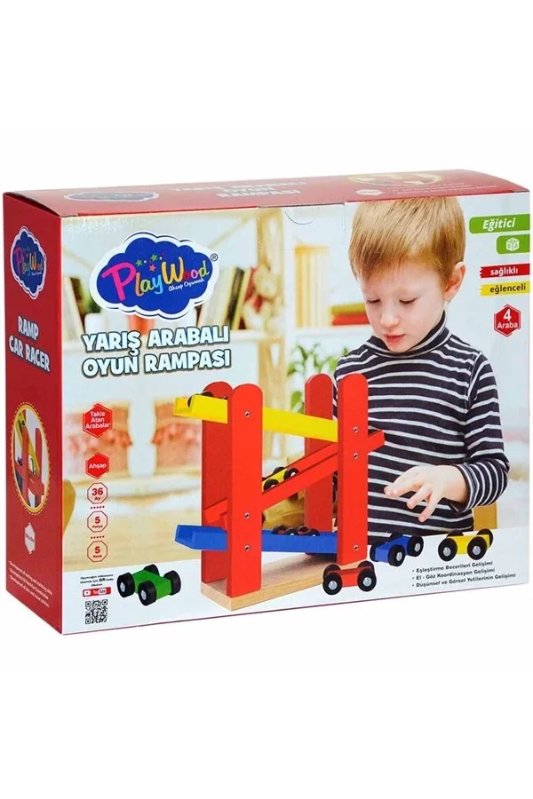 Nessiworld  PlayWood Ahşap Otopark 5 Araba İlaveli 382