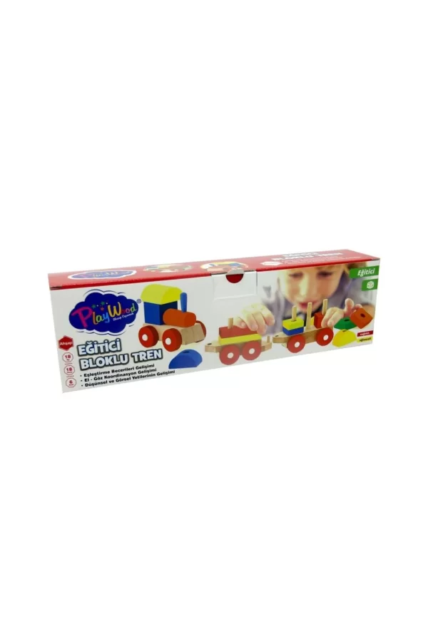 Nessiworld  PlayWood Eğitici Ahşap Bloklu Bultak Tren 351