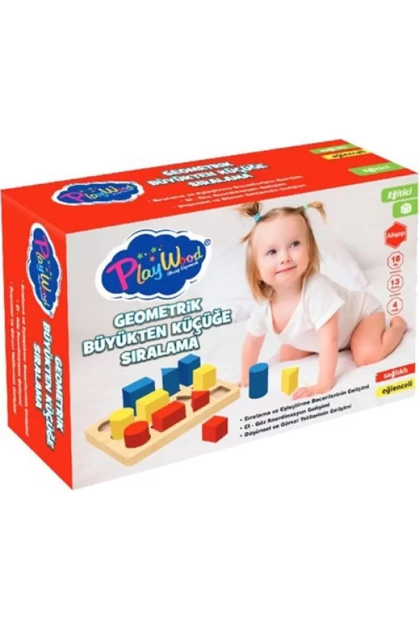 Nessiworld  PlayWood Geometrik Büyükten Küçüğe Sıralama 314