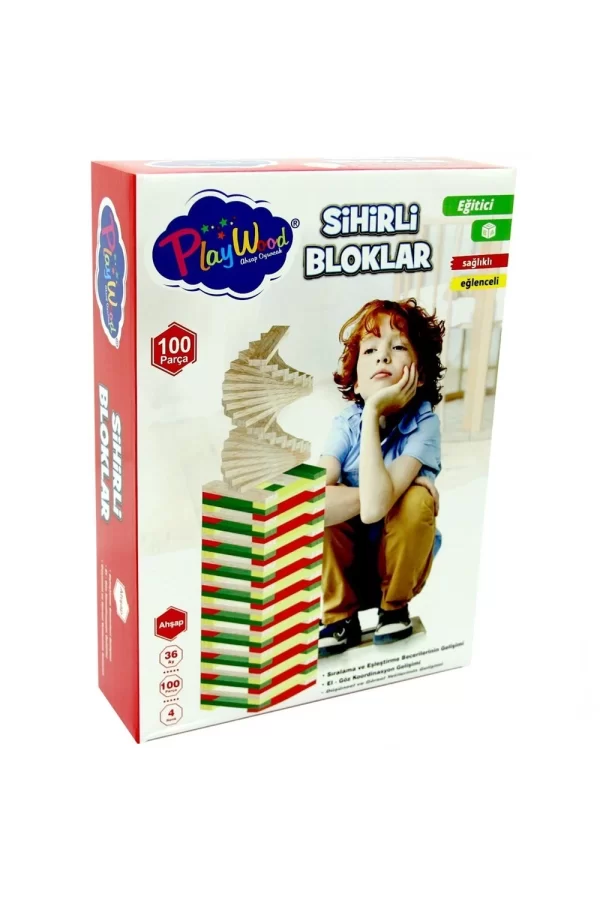 Nessiworld  PlayWood Sihirli Bloklar 100 Parça 358