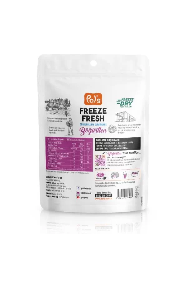 Nessiworld  Pol’s Freeze Fresh Dondurularak Kurutulmuş Böğürtlen 20 g