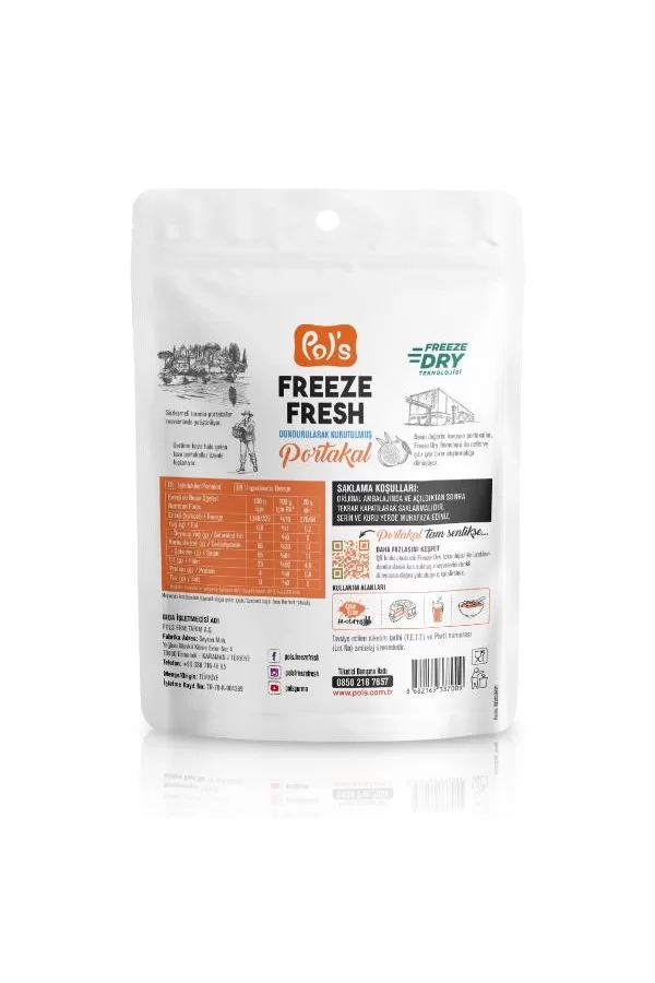 Nessiworld  Pol’s Freeze Fresh Dondurularak Kurutulmuş Portakal 20g