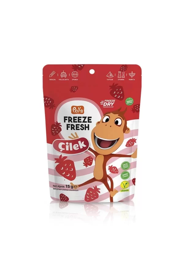 Nessiworld  Pol’s Kukuli  Freeze Fresh Dondurularak Kurutulmuş Çilek 15 g