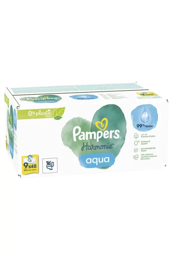 Nessiworld  Prima Aqua Pure Islak Havlu Mendil 9lu 432 Yaprak