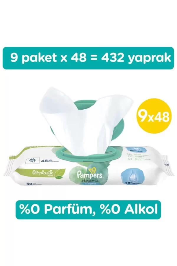 Nessiworld  Prima Aqua Pure Islak Havlu Mendil 9lu 432 Yaprak